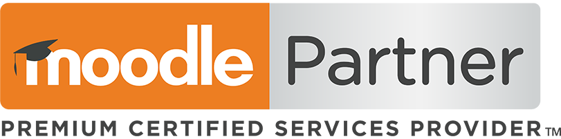 Selo oficial Moodle Premium Certified Services Provider